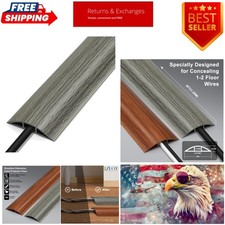 Wood Grain Cord Cover - 4FT PVC Protector for Effective Organization