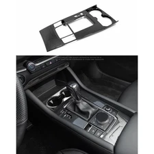 Carbon Fiber Central Console Gear Shift Box Panel Cover for Mazd@ 3 Axela 20~21