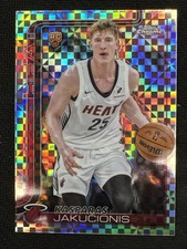 2025-26 Topps Chrome NBA #270 Kasparas Jakucionis X-Fractor Refractor Miami Heat