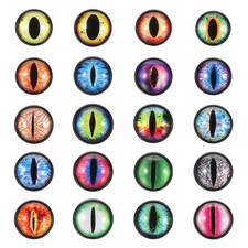 34mm Drachenaugen 20 Sets runde Glasaugen Tie...