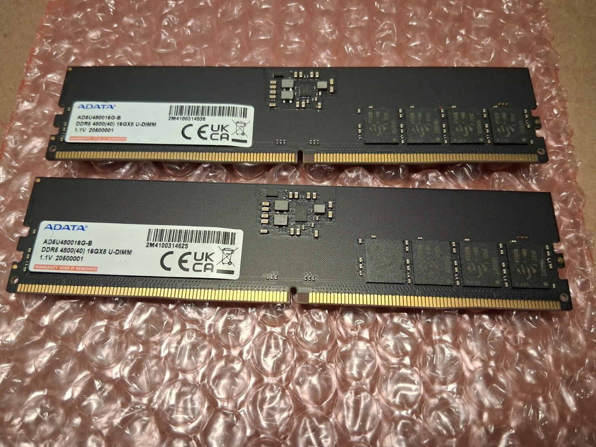 ADATA DDR5 kit 32 GB: 2 x 16 GB DIMM 288-pin 4800 MHz