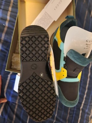 Gucci Men's turquoise Icarlo running shoes 