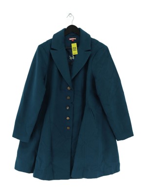 Joe Browns Women's Coat UK 26 Blue Polyester with Elastane