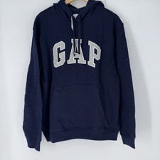 GAP Men  s Relaxed Logo Hoodie. Tapestry Navy. Large. MSRP 50