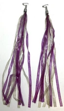 NOS Schwinn vintage Hunt Wilde bicycle Streamers 1 PAIR Sparkle VIOLET