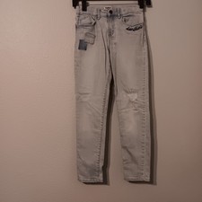OshKosh B'gosh Girls Light Blue Jeans Sunshine Embroidered Patch Size 10