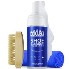 White Sneaker Cleaner Kit Foam Brush Solution for Tennis Running Golf PU Nubuck