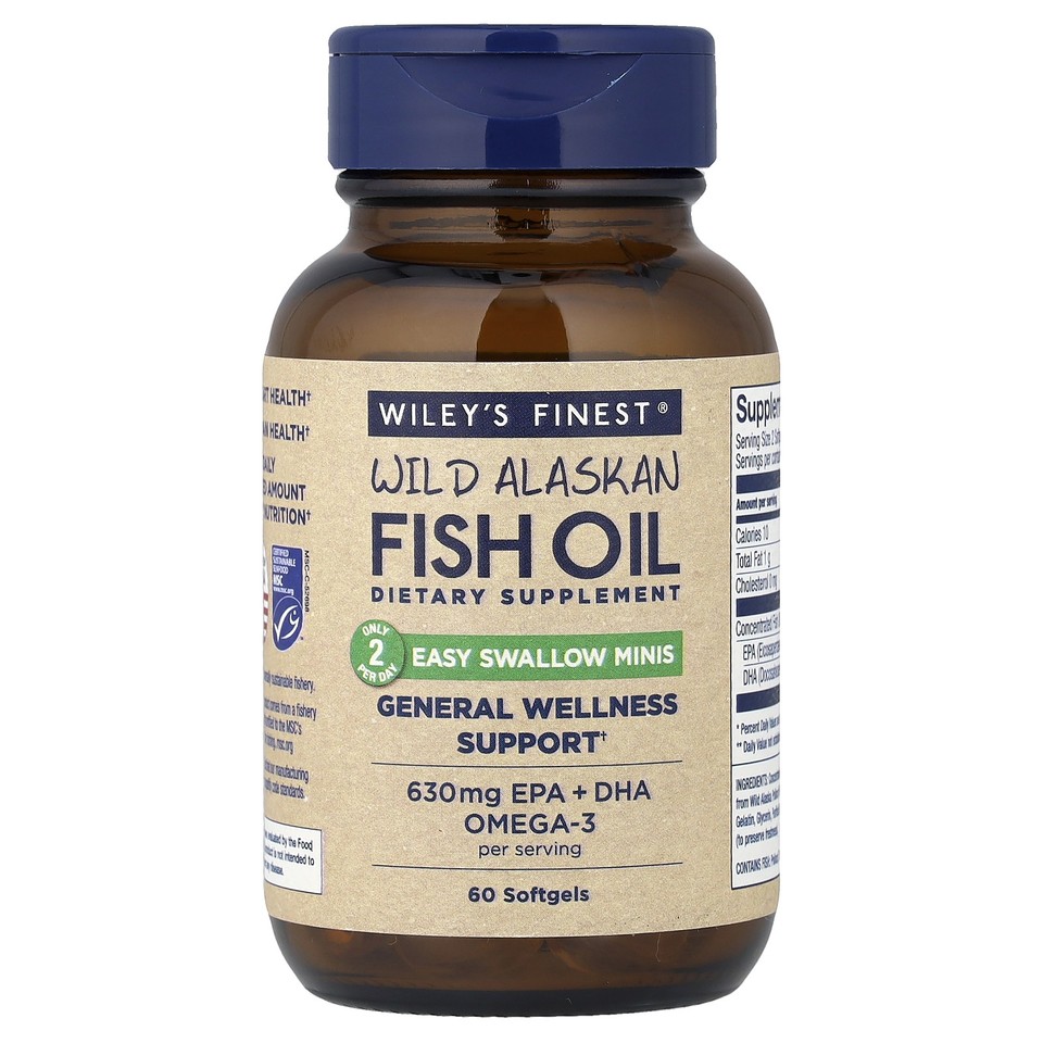 Wild Alaskan Fish Oil, Easy Swallow Minis, 60 Softgels