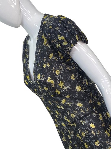 Doen Women Rosalinda Noir Winding Blossom Black Floral Print Maxi Gown Dress S - Bild 14 von 20