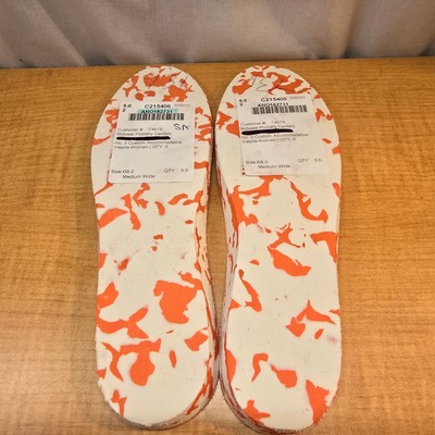2 New Pair Anodyne Custom Diabetic Insoles Women's Size 8.0 Medium Wide
