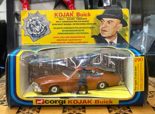 Lovely Vintage Corgi Kojak Buick with Figures Diecast Model Car No 290 A400