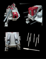 Star wars the clone wars AT-TE combo 6 cannons   top missile high detail smooth