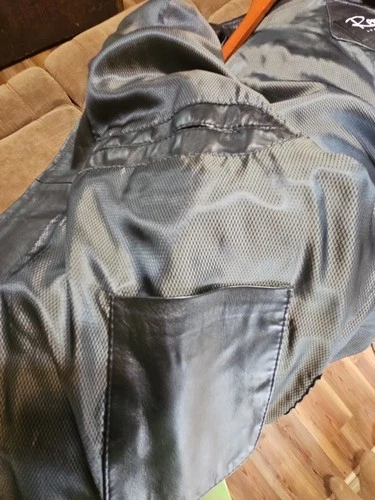 New With Tag Remy Lambskin Black Leather Jacket Mens Sz 48 BUTTER SOFT! VeryNice image 14