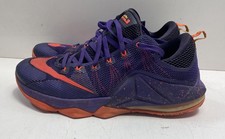Nike LeBron 12 Low Court Purple Bright Crimson Basketball Shoes Men's Size 15