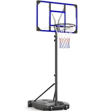 YOHOOD KIDS BASKETBALL HOOP OUTDOOR 4.82-8.53FT ADJUSTABLE, LX-908-BLUE