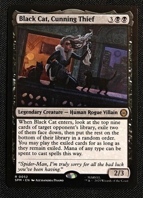 Black Cat, Cunning Thief - SPM 52 - NM - Rare - EN - MTG Spider-Man