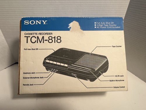Vintage Sony TCM-818 – Enregistreur Cassette Portable Fonctionnel Avec Micro