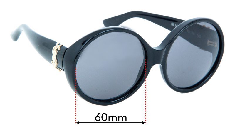 Lenti di ricambio per occhiali da sole SFx adatte a Saint Laurent SL M1 larghezza 60 mm