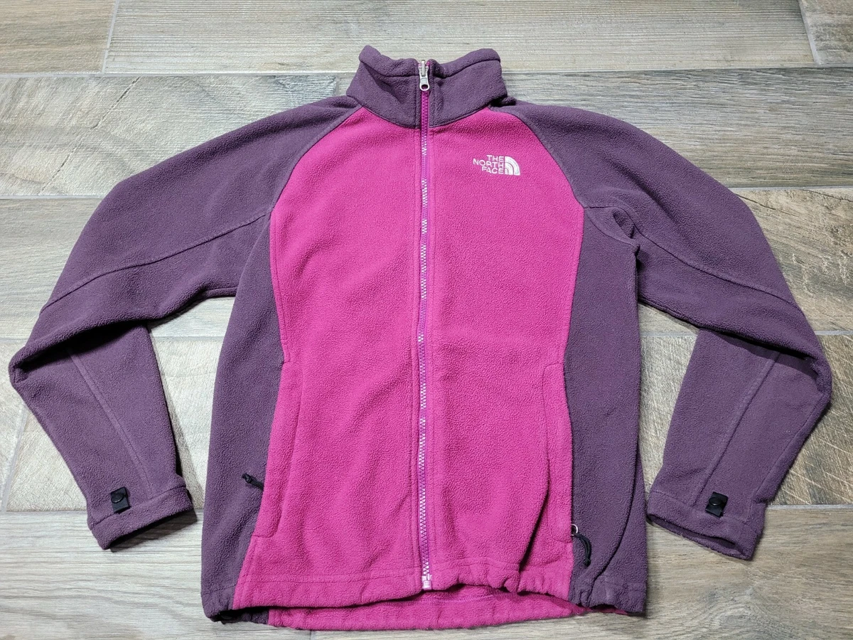 The North Face Two Tone Purple Rasberry Full Zip Fleece Jacket Woman Size S