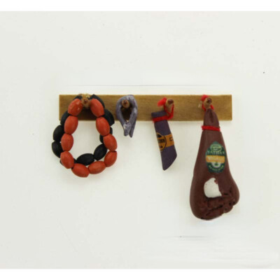 1:12 Dollhouse Miniature Wooden Fruit Vegetable Hanging Rack Vintage Furniture
