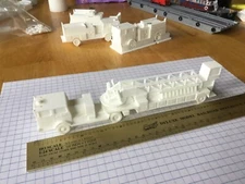 HO SCALE ALF  PIONEER  FIRE TRUCK   ENGINE TILLER LADDER  3D PRINTED UNPAINTED