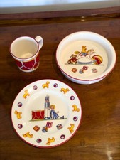 Tiffany Co. Child's 3 Piece Dish Set - Plate, Bowl Mug in Mint Condition