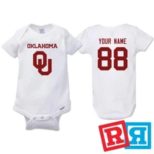 Personalized Oklahoma OU Sooners Gerber Baby Onesie® Cotton Custom Bodysuit