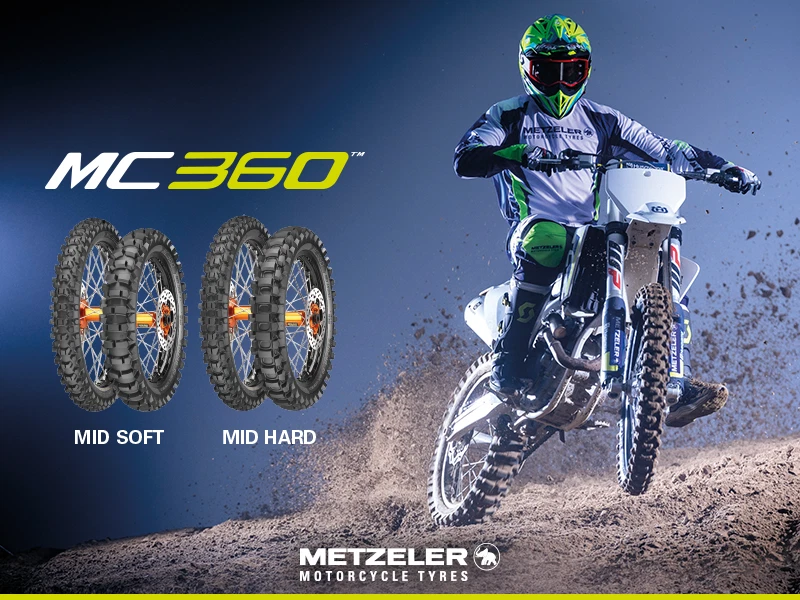 METZELER MC360 80/100-21 & 100/90-19 TIRE SET + TUBES MID-SOFT OFF-ROAD HONDA - Image 2 of 3