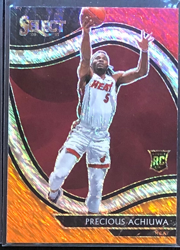 2020-21 PRECIOUS ACHIUWA SELECT COURTSIDE RED WHITE ORANGE SHIMMER ROOKIE CARD!