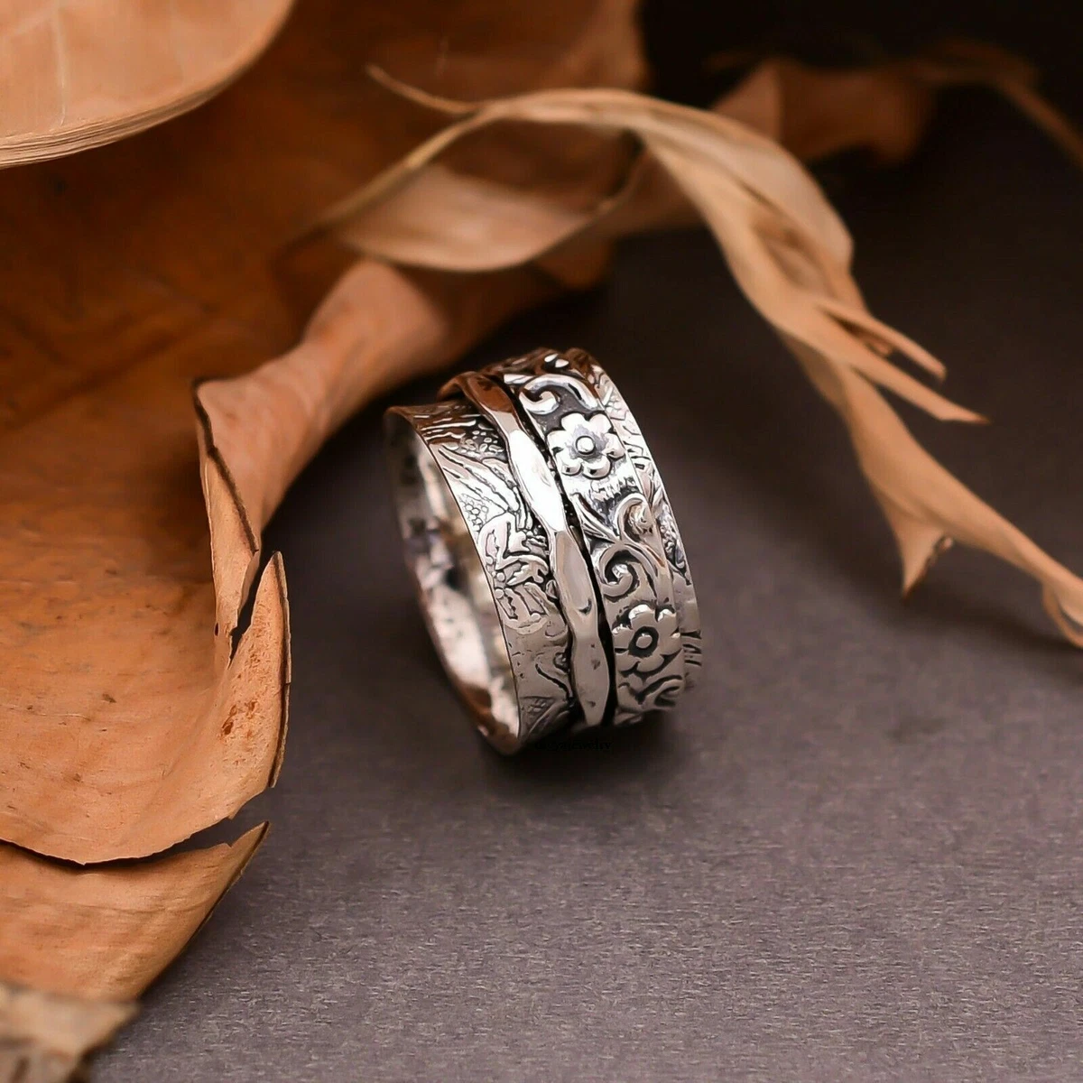 Spinner Ring Anxiety Ring Fidget Ring Boho Ring Thumb Ring