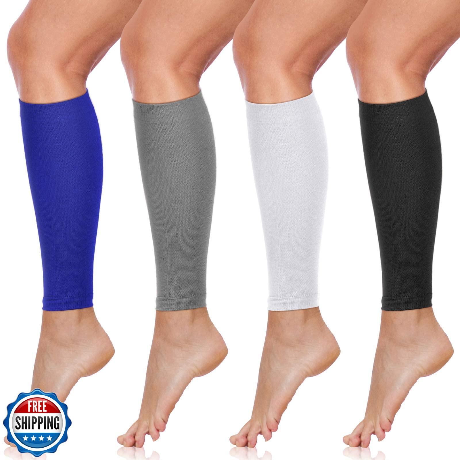 SATINIOR 4-Pair Calf Compression Sleeves for Shin Support & Muscle Recovery