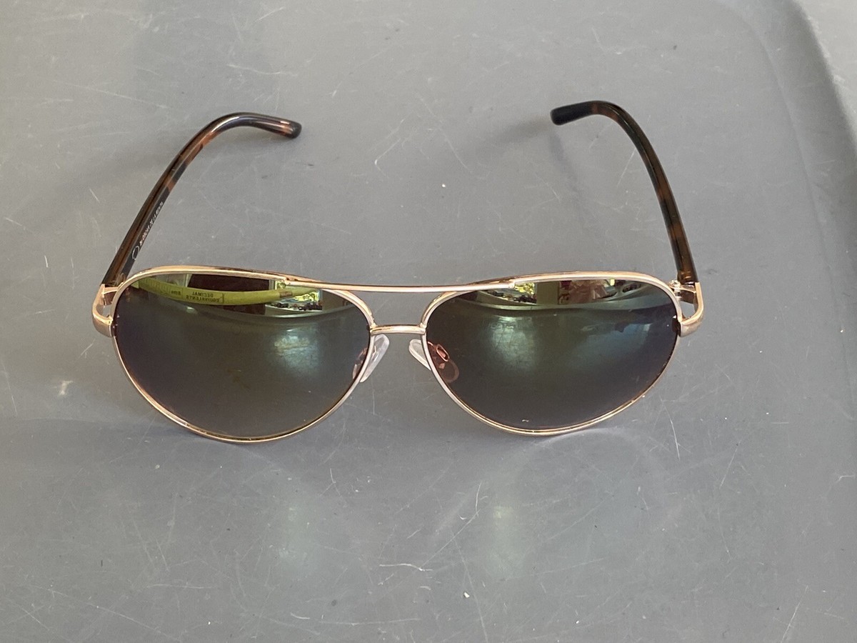 Oscar de la Renta Rose Gold Aviator Sunglasses Oscar By Oscar de la Renta Curved Aviator – Eyedictive main image 4