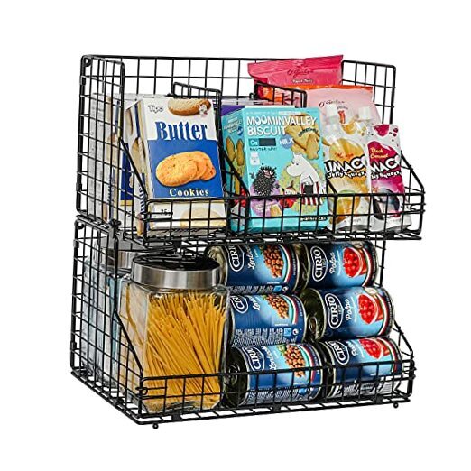 Stackable Wire Baskets for Pantry Storage and Organization,Food Packet