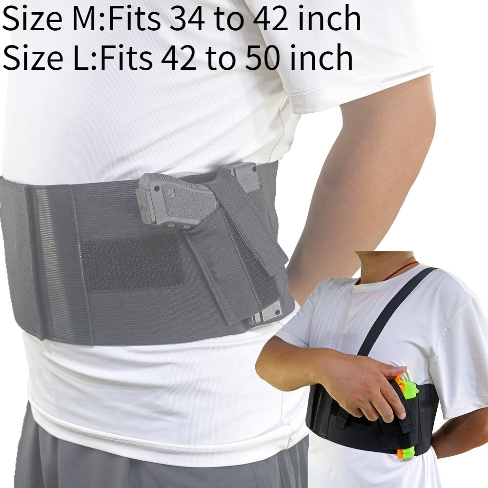 US Tactical Underarm Shoulder Belly Band Holster Deep Concealment