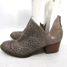 SOFFT Womens Size 10 M Brown Metallic Zip Chelsea Ankle Fashion Boots Bootie