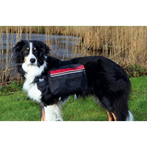 Mochila alforja negra con 2 bolsos de transporte laterales perros | eBay