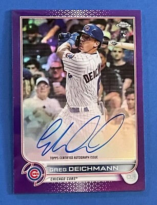 2022 Topps Chrome Rookie Auto Purple Refractors #RAGD Greg Deichmann #204/250