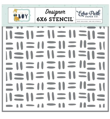 Echo Park Paper IT'S A BOY 6x6 Stencil - Stitched Pattern