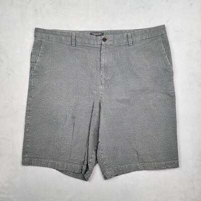 Banana Republic Emerson Shorts Mens 42 Green Plaid Seersucker Golf Casual  Chino
