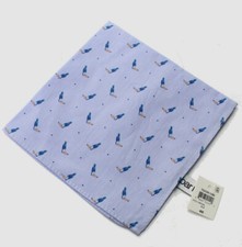  95 Bar III Men's Blue Printed Classic Pocket Square Handkerchief