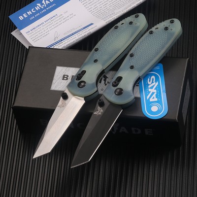 Benchmade Griptilian Tanto Lm Ed. AXIS Lock Knife Jade G-10