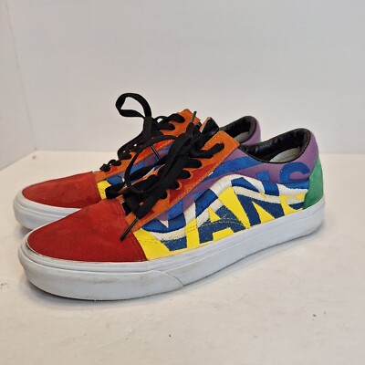 Vans Men's 10 Old Skool Statement Multi Block Sneakers Casual Shoes Black  Laces