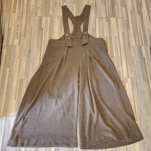 Free People KELLAN DUNGAREES Wide Leg Overalls M - Picture 7 of 7