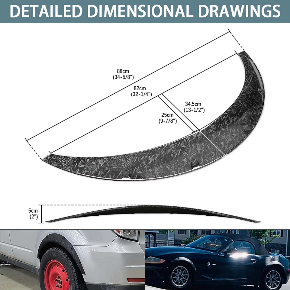 4PCS Fender Flares Extra Wide Body Kit Wheel Arch For Mazda Protege 1998-2003 - Image 2 of 4