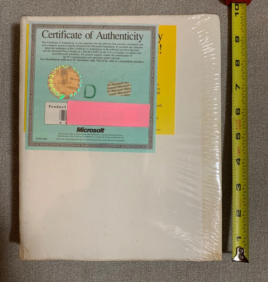 SEALED New Microsoft Windows for Workgroups Version 3.11 3.5” Floppy Disks Black - Image 2 of 3