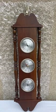 Vintage Airguide Wood Weather Station - Barometer, Thermometer, Humidity