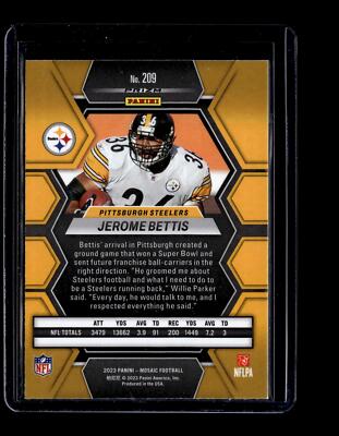 2023 Panini Mosaic Reactive Yellow Mosaic #209 Jerome Bettis