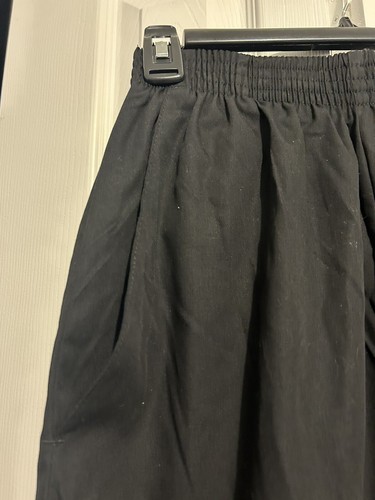 Landau Women Pants PSM Black Essentials Full Elastic Waist Cargo Scrub Bottom - Picture 9 of 14