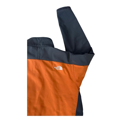 The North Face Fall Jacket Mens Size L Orange Gray Zip Up Pockets Mock Neck FLAW - Picture 11 of 16