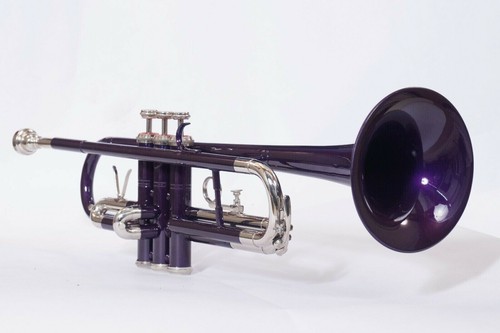 TRUMPET NEW PURPLE NICKEL Bb TRUMPET FREE CASE+7C M/P | eBay